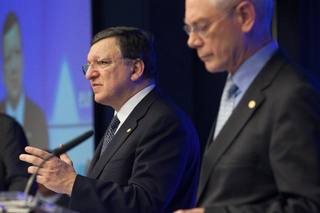 Il presidente della Commissione europea, José Manuel Barroso, e il presidente del Consiglio europeo, Herman Va Rompuy